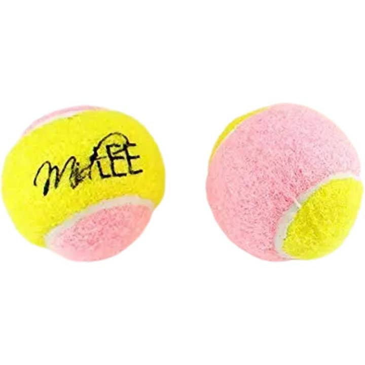 Midlee Designs - Wholesale Pet Fetch Ball - Dog - Midlee 1.5" Yellow and Pink Tennis Balls - 12 Pack2
