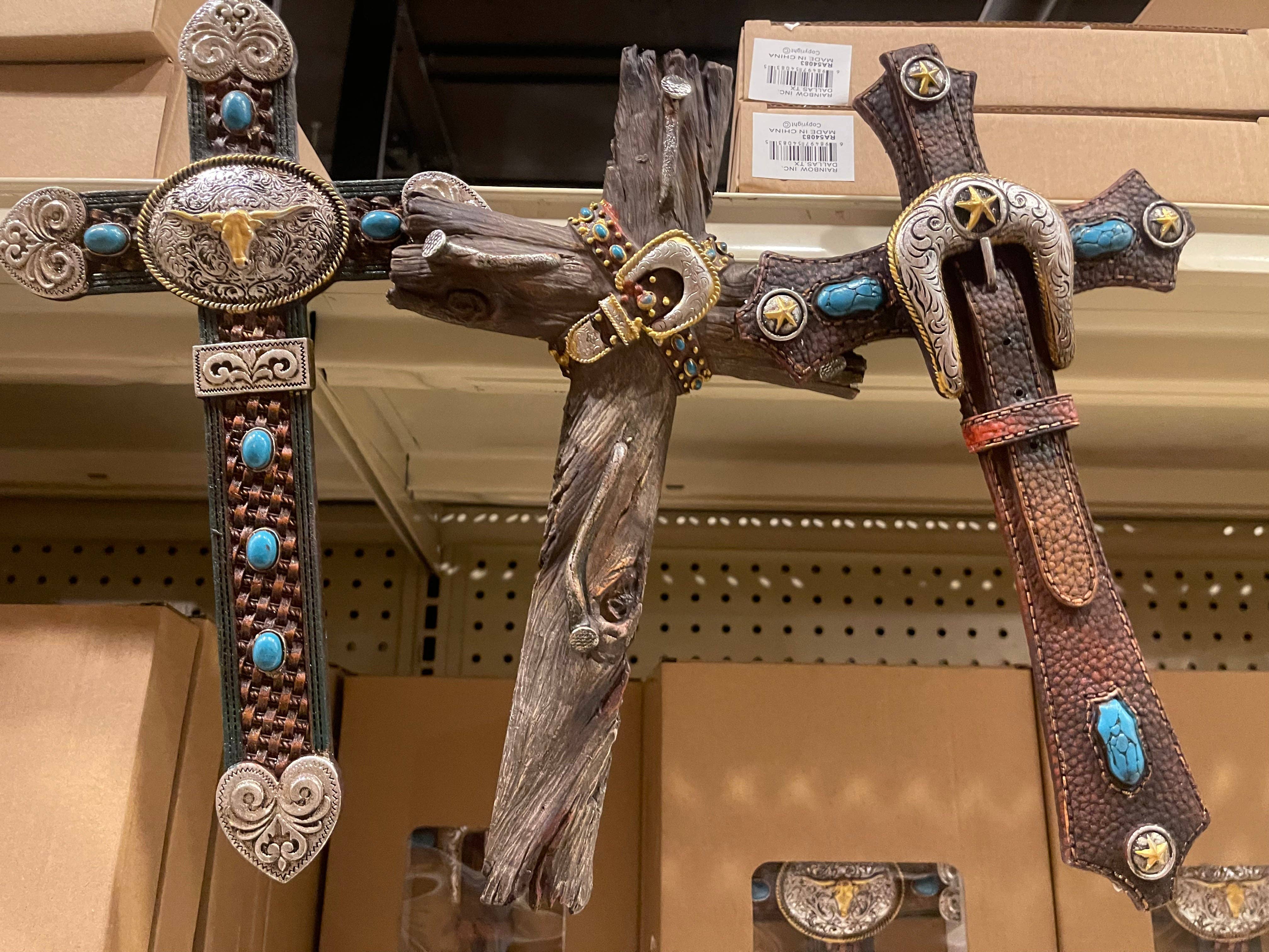 Broads Market - Wholesale Muurkruis - Western riemgespkruisjes set van 34