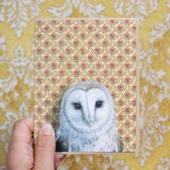 Emily Uchytil - Wholesale Gewone wenskaart - Barn Owl - Notitiekaartje2