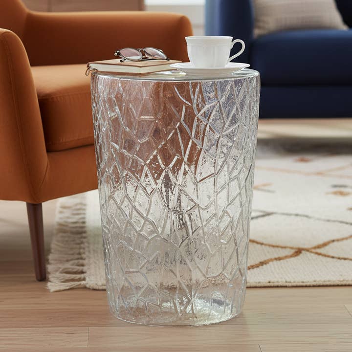 Whim - Clear Glass Side Table | Airy Minimalist Accent Table for wholesale by Interio Home