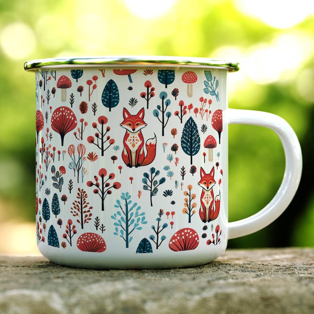 Loftipop - Wholesale Coffee Mug - Woodland Forest Fox Mushroom Camping Mug, Nature Folk Gifts1
