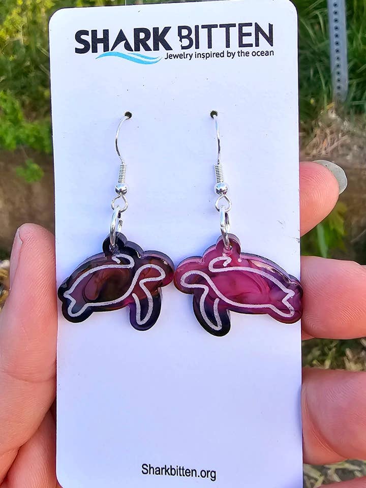 Ocean Waves Sea Turtle Earrings for wholesale by Shark Bitten