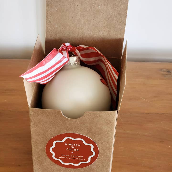 Kirsten in Color - Wholesale Ornament - Santa face Hand Painted Glass Ball Ornament 0