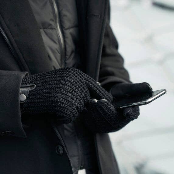 napo gloves - Wholesale Gloves - Men's - NapoWOOL Men's Leather Gloves with Touchscreen Technology4