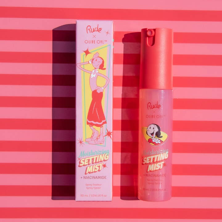 Olive Oyl Moisturizing Setting Mist for wholesale by Rude Cosmetics
