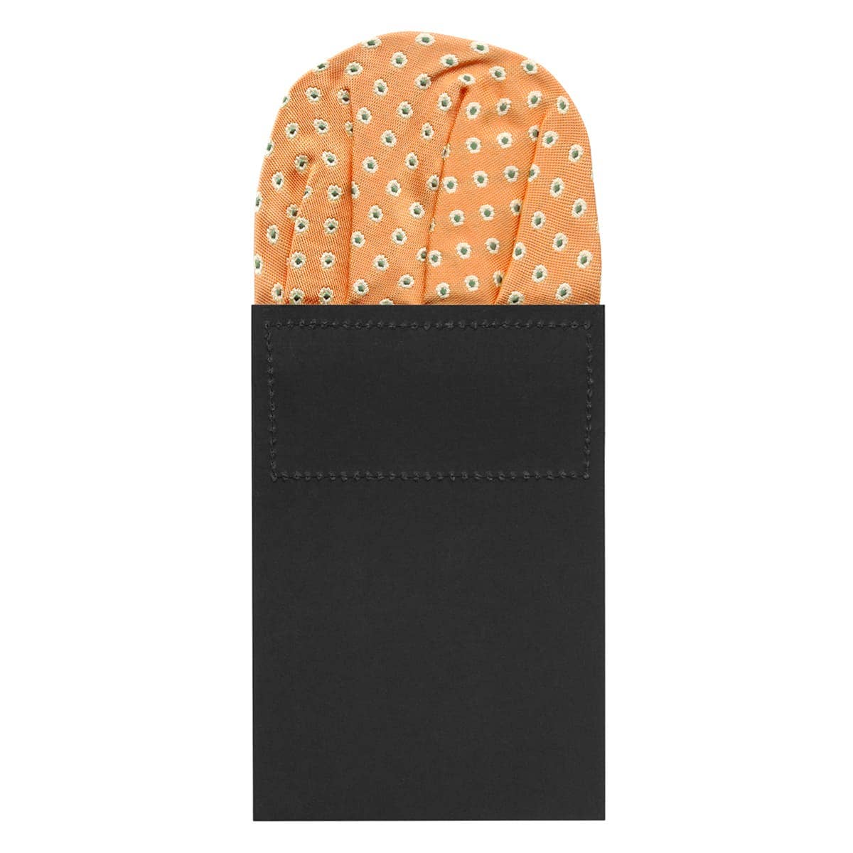 Josvil - Wholesale Handkerchief - Men's - CARDBOARD POCKET HANDKERCHIEF ORANGE FLOWERS1