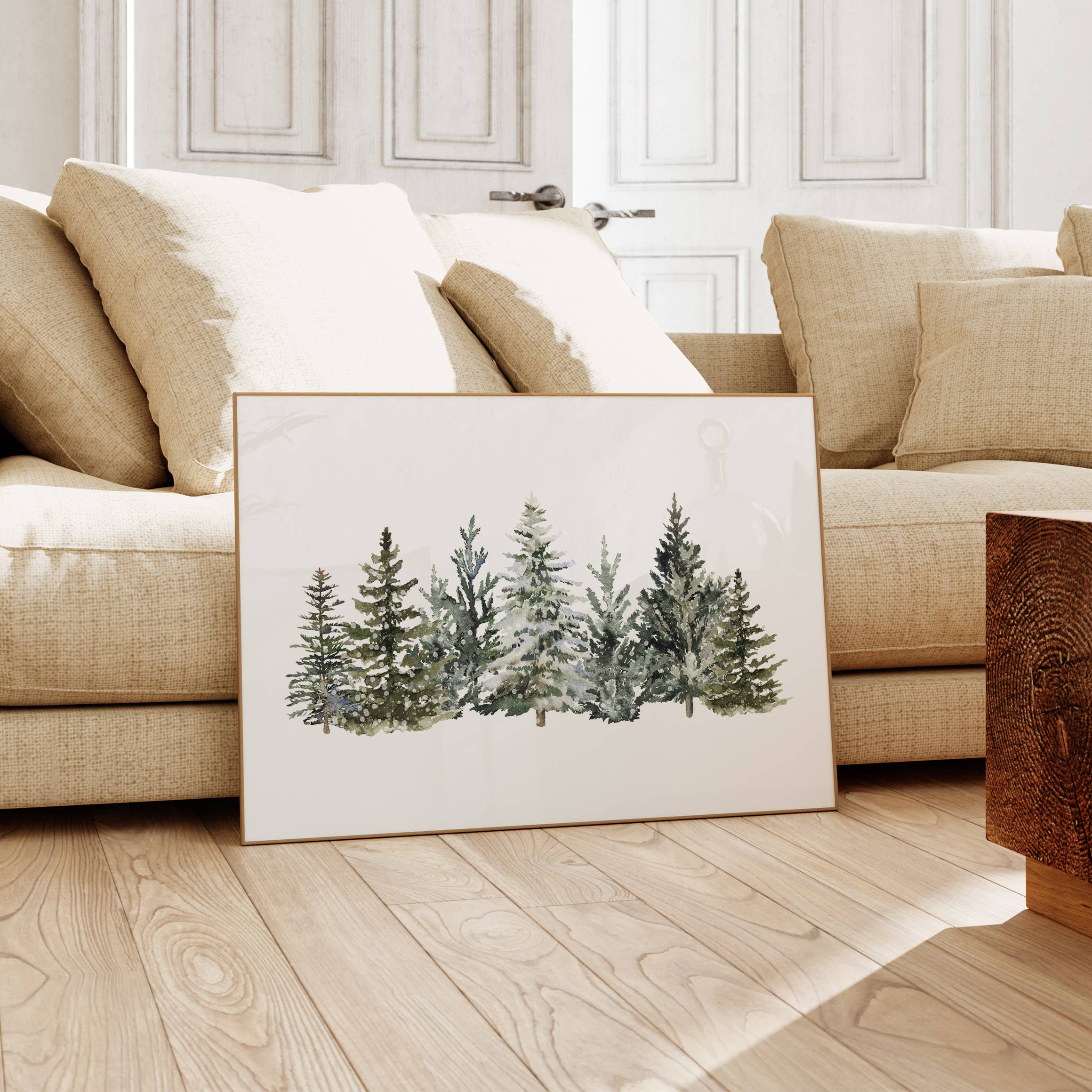 KIKIANDNIM - Wholesale Art Print - Vintage Christmas Wall Art Print | Winter Trees | Home Decor1
