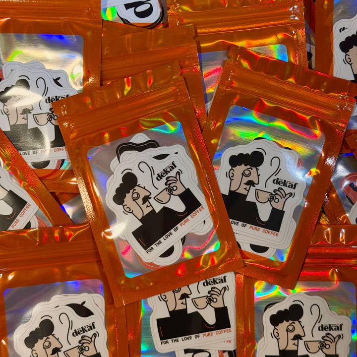 Il Pacchetto Adesivi Signature - Serie 001 per la vendita all'ingrosso da parte di Dekáf Coffee Roasters