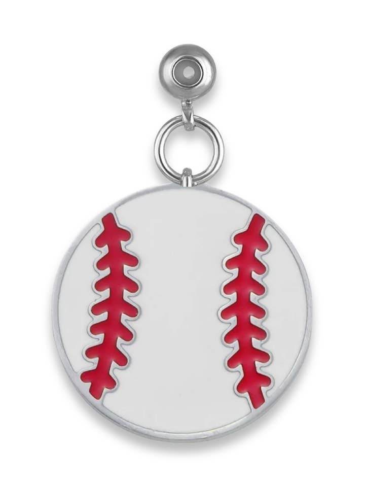 Silver Baseball Grip Charm for wholesale by Kinsey Designs