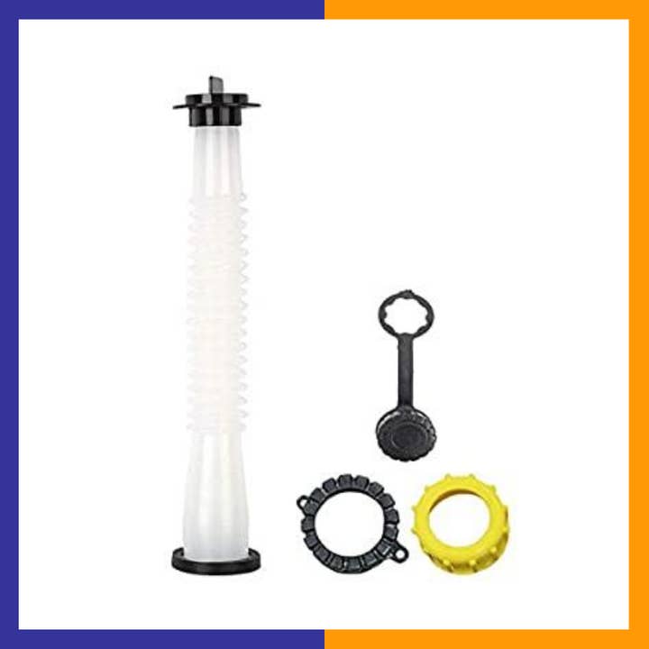 KP Kool Products - Venta al por mayor Herramientas de mano - Kit de repuesto para caños de gasolina, 2 tapas de cuello (amarillas y negras)1
