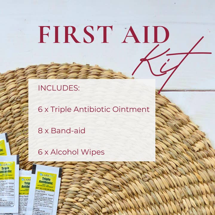 PaperFromHeaven - Wholesale First Aid Kit - Black Mini First Aid Bag - Small Swiss Cross Zipper Pouch