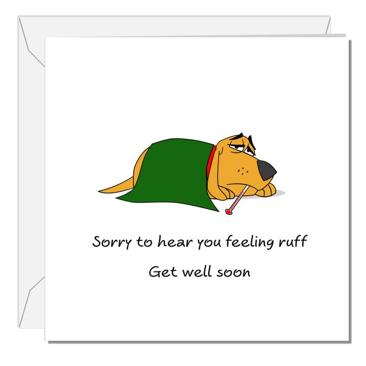 Swizzoo Cards - Vendita all'ingrosso Biglietti di auguri di pronta guarigione - Biglietto Get Well Soon, Feel Better Soon, Speedy Recovery, Sick as a Dog, Crook, Maledetto, Divertente, Umoristico, Divertente, Divertente, Divertente, Divertente, Divertente, Labrador Card