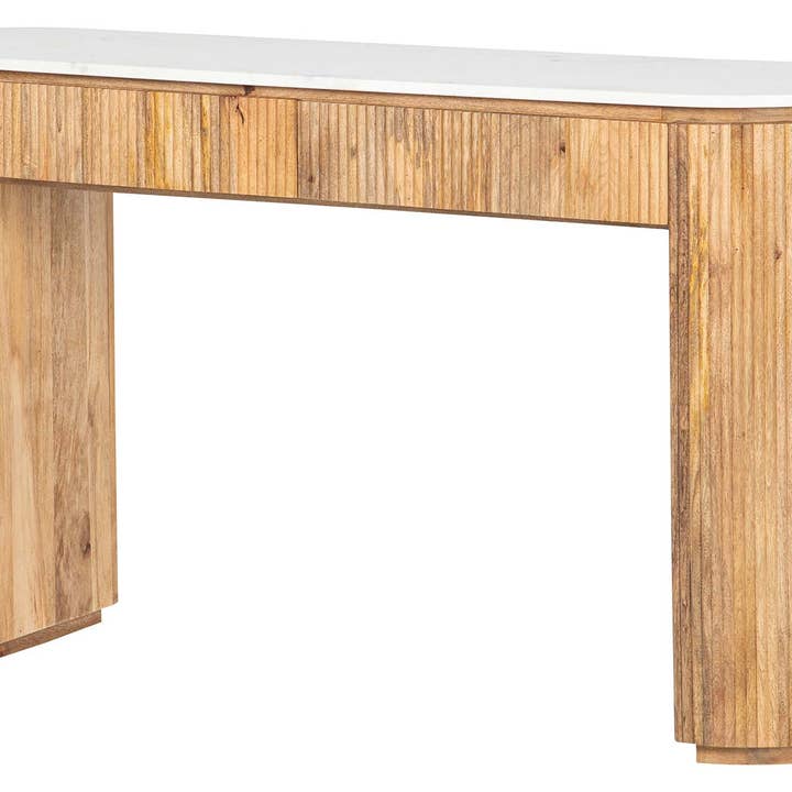 Console Tyla en bois de manguier et marbre 140 x 40 x 80 cm pour la vente par Ethan Chloe - GARPE GROUP - GARCIA PÉREZ Y CÍA S.L.