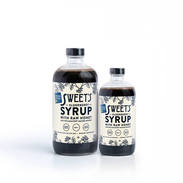 Sweet's Elderberry - Wholesale Oral Supplement/Vitamin - Elderberry Syrup with Raw Honey (REFRIGERATED) - 16 oz