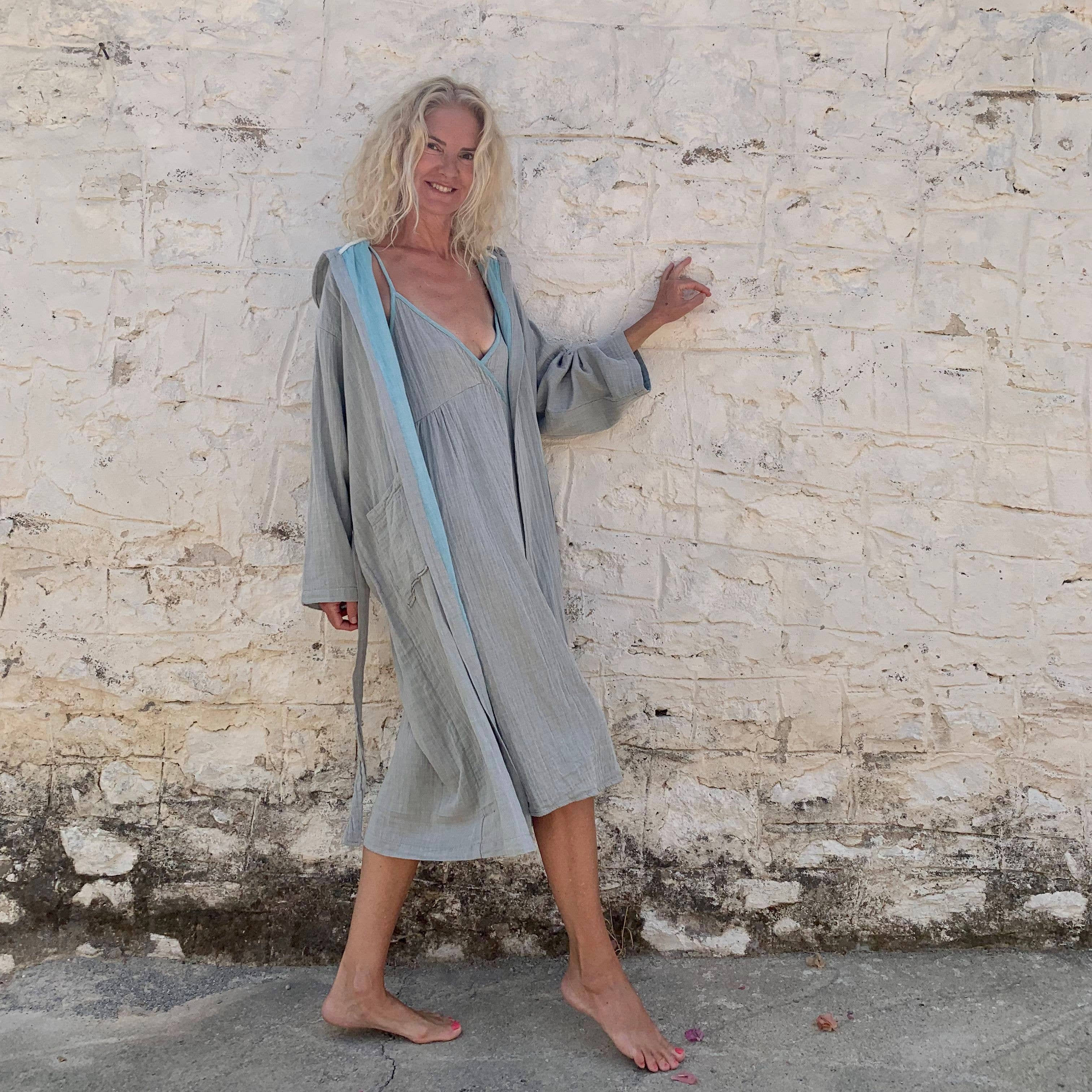 loom.ist – Robe - Mulher por atacado – Robe com Capuz de Musselina29