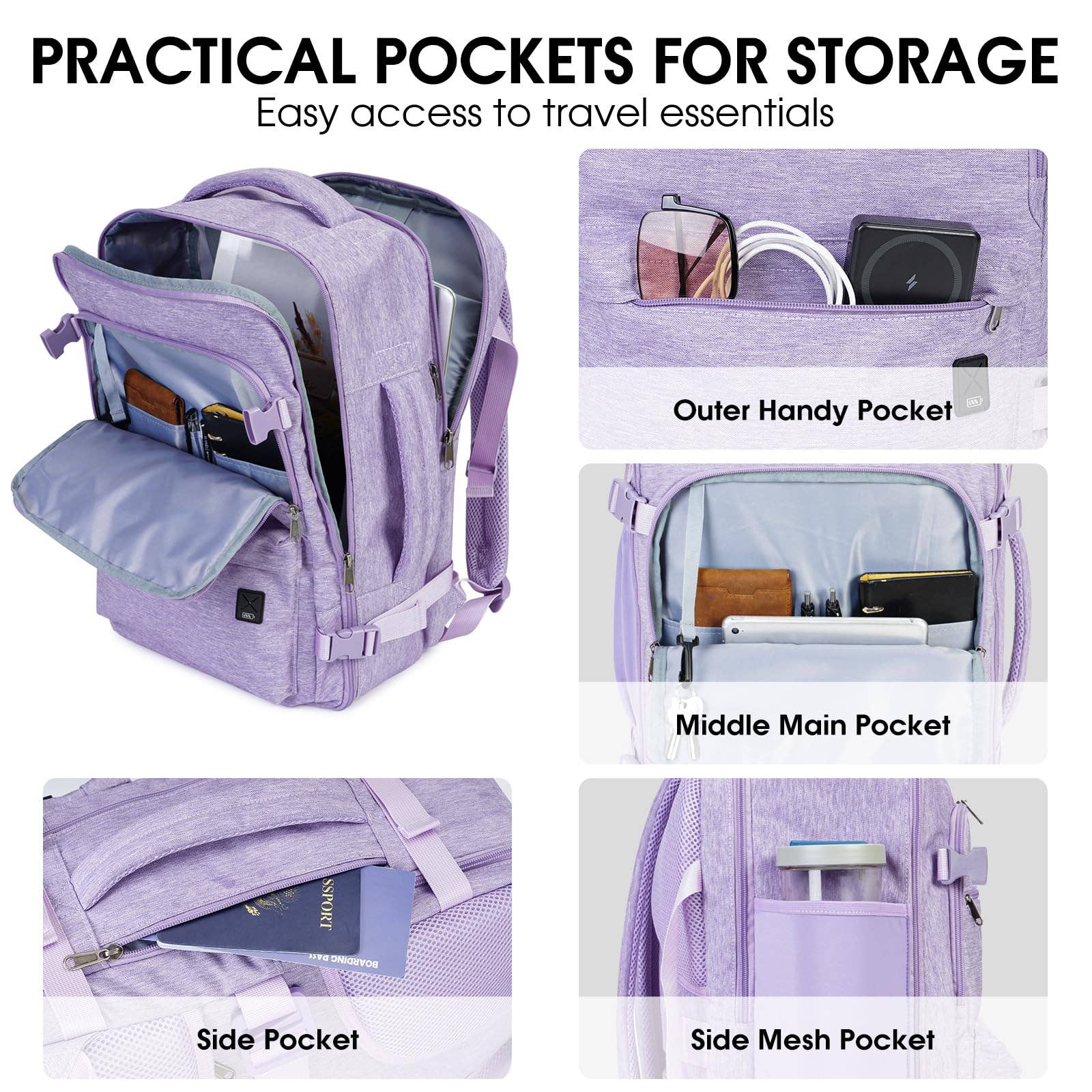 wandf - Wholesale Backpack - Unisex - Laptop Backpack 17 Inch with Wet Pocket For Spirit Airlines35