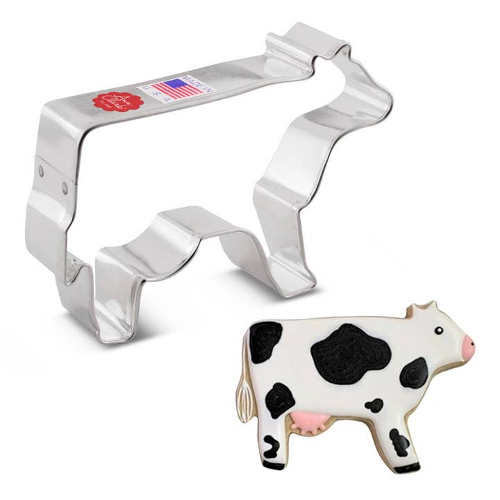 Ann Clark - Wholesale Cookie Cutter - Cow Cookie Cutter. (Bag of 1 Dozen)