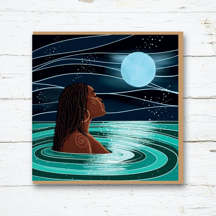 Sea Of Stars Greetings Card for wholesale by Cornwall Studios