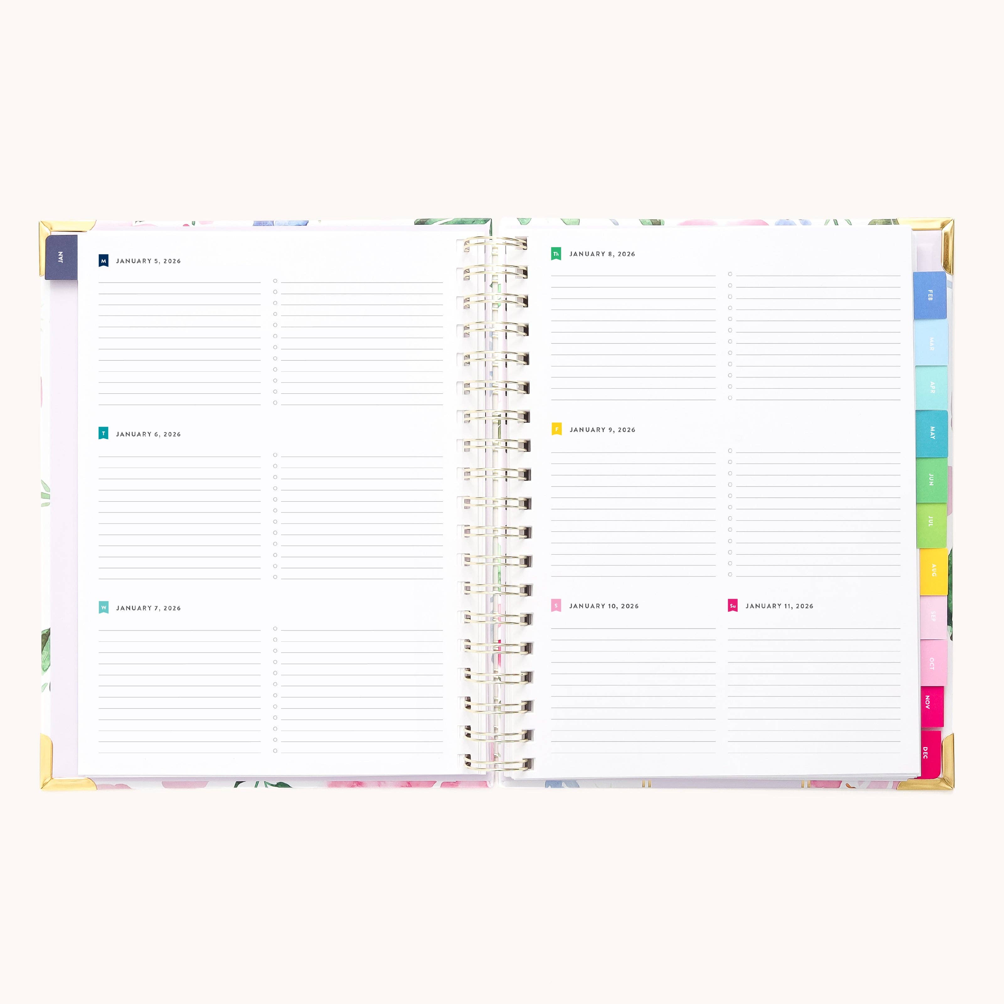 Simplified by Emily Ley – Engroshandel Planner – 2026 Spiral Ugentlig Forenklet Planner - Sommerhus Blomster9