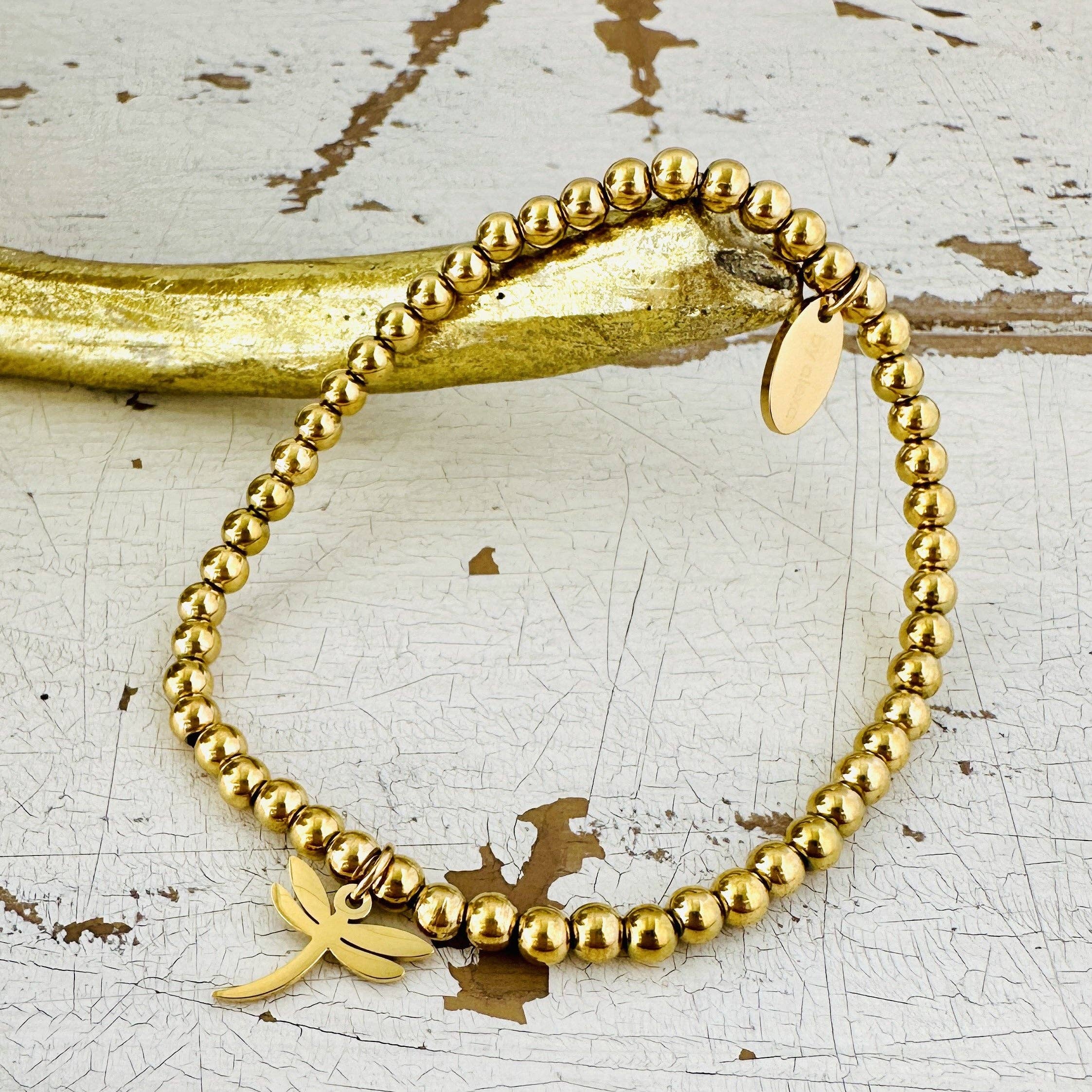 Mein Mantra – Großhandel Armband mit Charms/Anhängern – Kugelarmband mit Libelle4