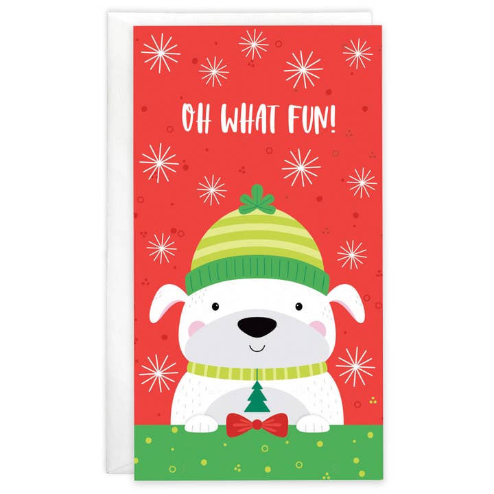 Money Gift Card Holder- Christmas Puppy for wholesale by GINA B DESIGNS
