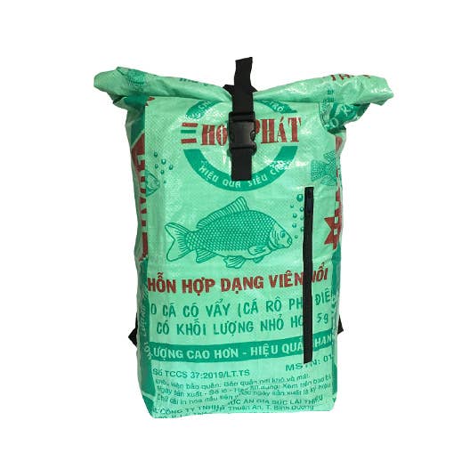 Upcycling by Bekos - Wholesale Backpack - Unisex - Upcycling - Courier backpack made from recycled fish feed bags