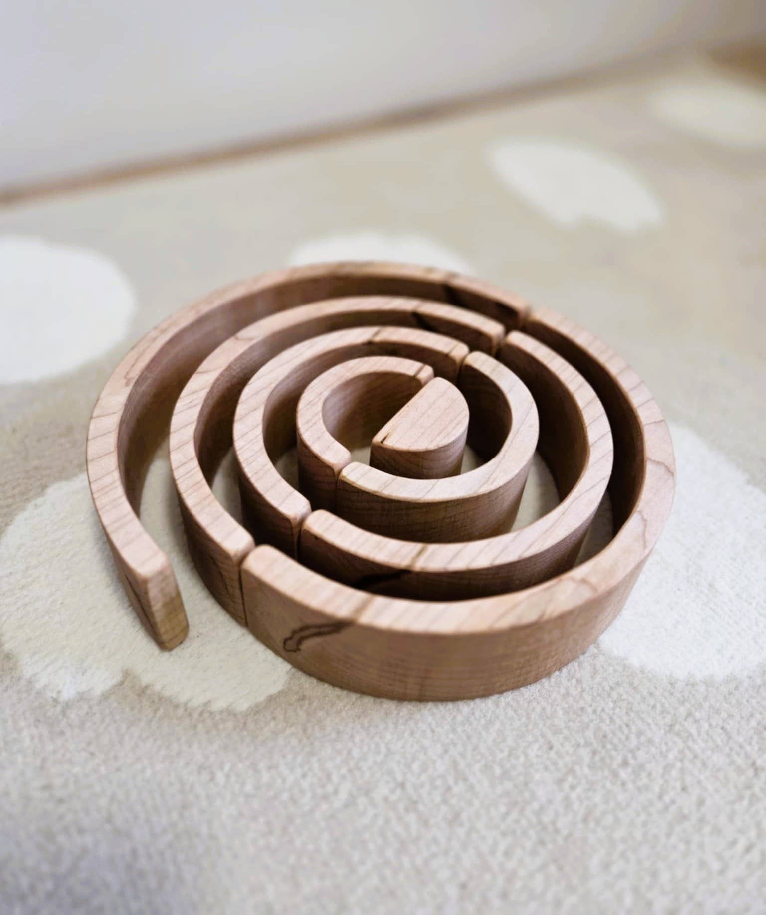 Indie Wood Co. - Wholesale Wood Toy - Kids - Wooden Rainbow Stacker1