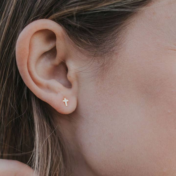 Mauve Jewelry Co. - Wholesale Stud/Post Earrings - Cross Studs