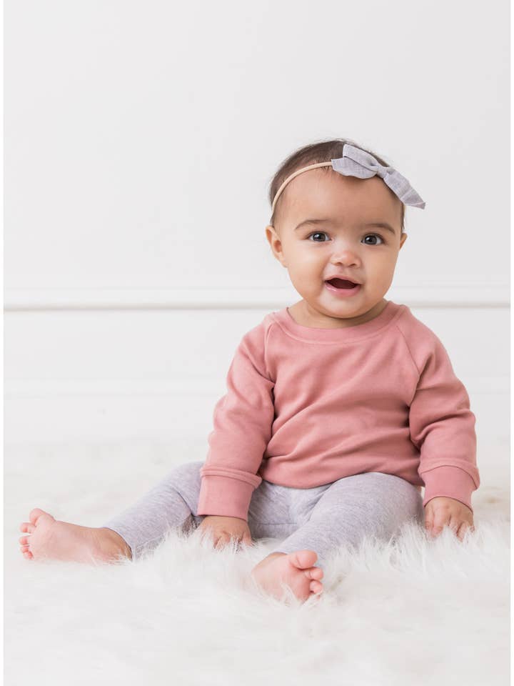 Colored Organics - Wholesale Sweatshirt - Kids - Organic Baby and Kids Portland Pullover - Rose