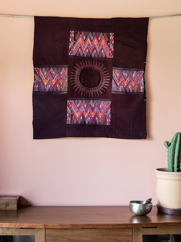 Huipil Cosmo Wall Hanging for wholesale by Vegan Expedition