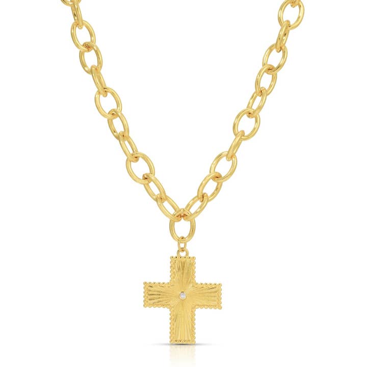 Cross Statement Necklace for wholesale by Splendid Iris