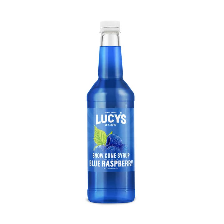 Blue Raspberry Snow Cone Syrup - 32oz for wholesale by Lucy's