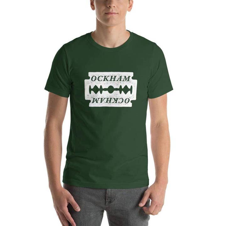 The Philosopher's Shirt - Vendita all'ingrosso Maglietta serigrafata - Unisex - Ockham's Razor - Maglietta basic