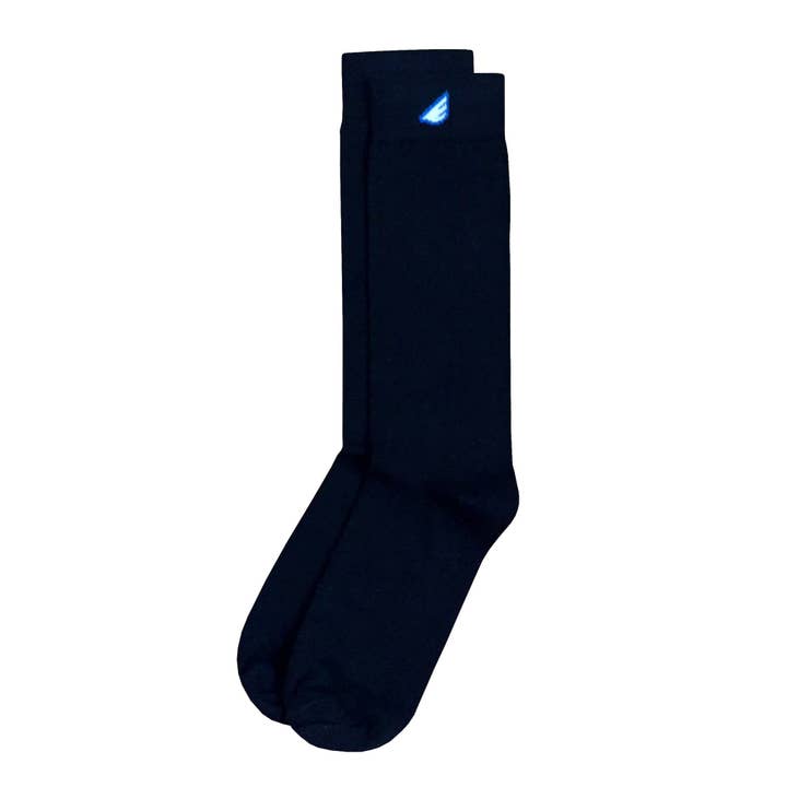 Solidi di alta qualità , colore nero. Calzini eleganti realizzati in America per la vendita all'ingrosso da parte di Boldfoot Socks