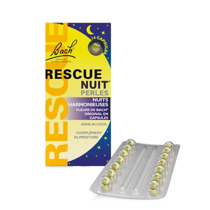Ecohesens – Großhandel Nahrungsergänzungsmittel/Vitamin zum Einnehmen – Rescue Night Pearls – Packung mit 14 Kapseln – Bach Original1