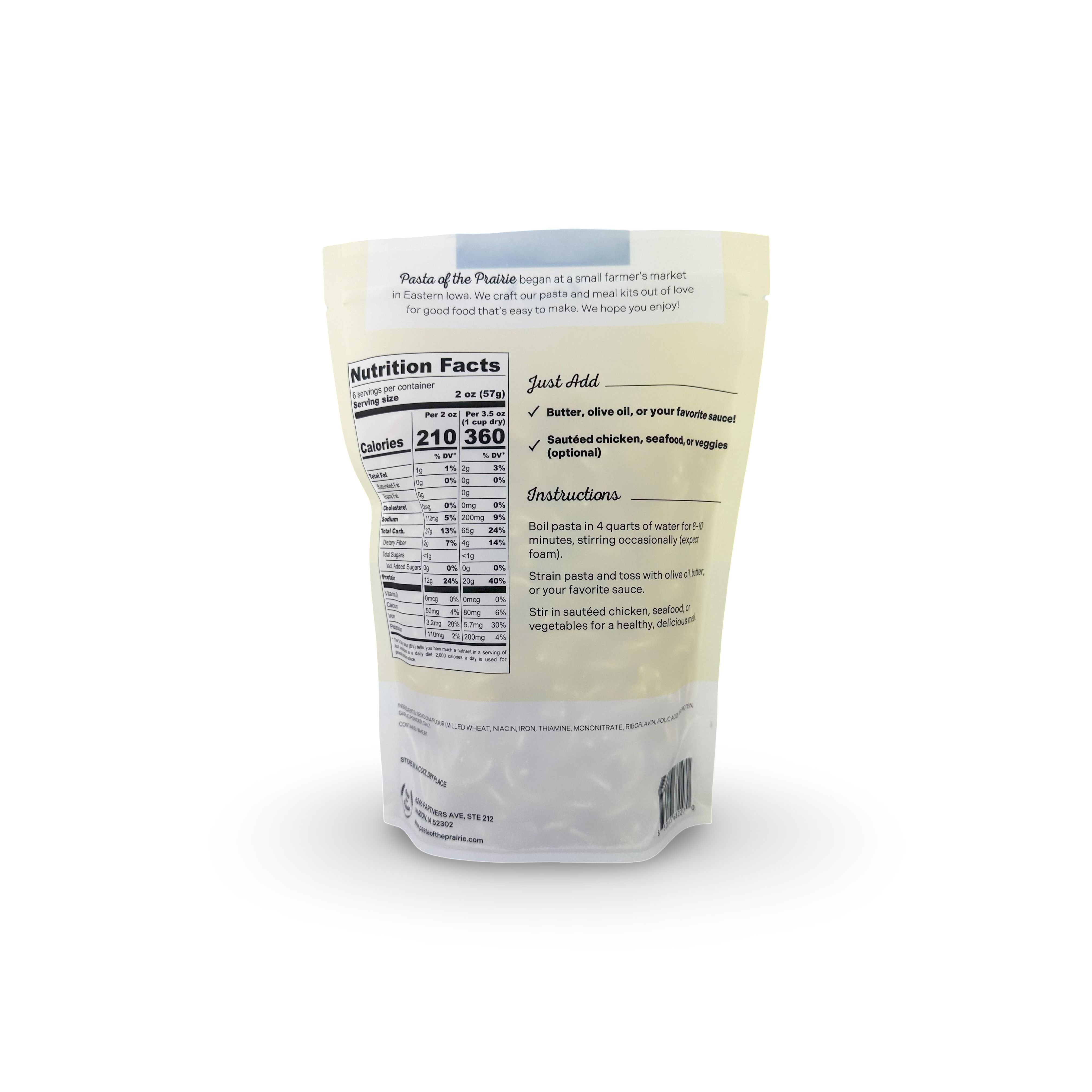 Pasta of the Prairie - Wholesale Pasta - Garlic & Sea Salt High Protein Pasta1