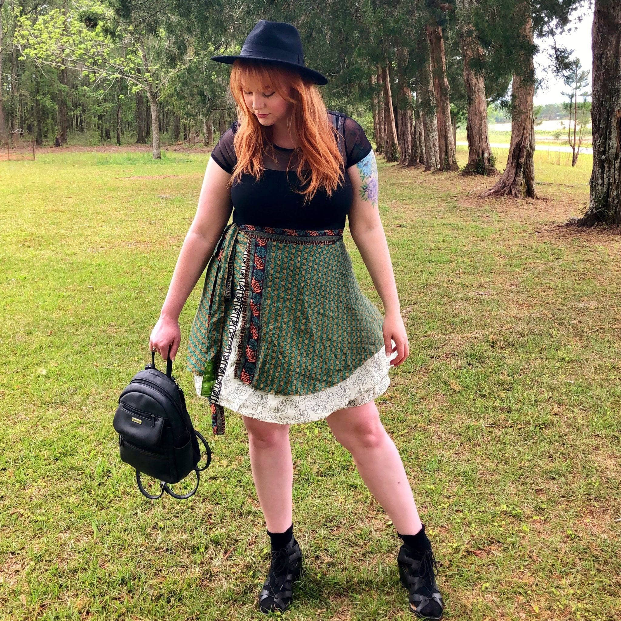 Darn Good Yarn - Wholesale Skirt - Women's - Knee-Length: "Mini" Sari Wrap Skirts13