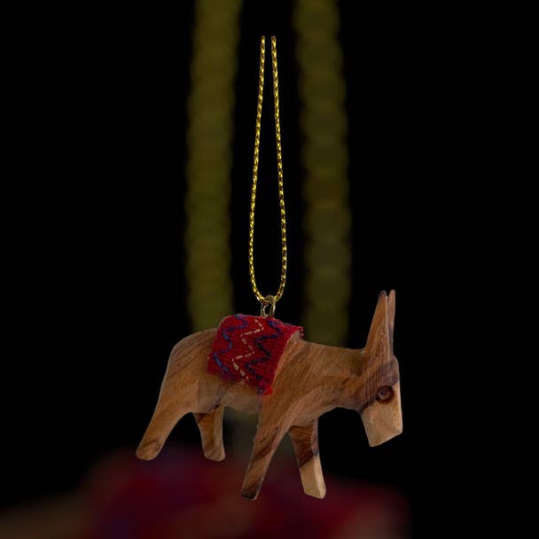 Holy Land Imports - Venta al por mayor Adornos - Adorno con forma de burro rojo