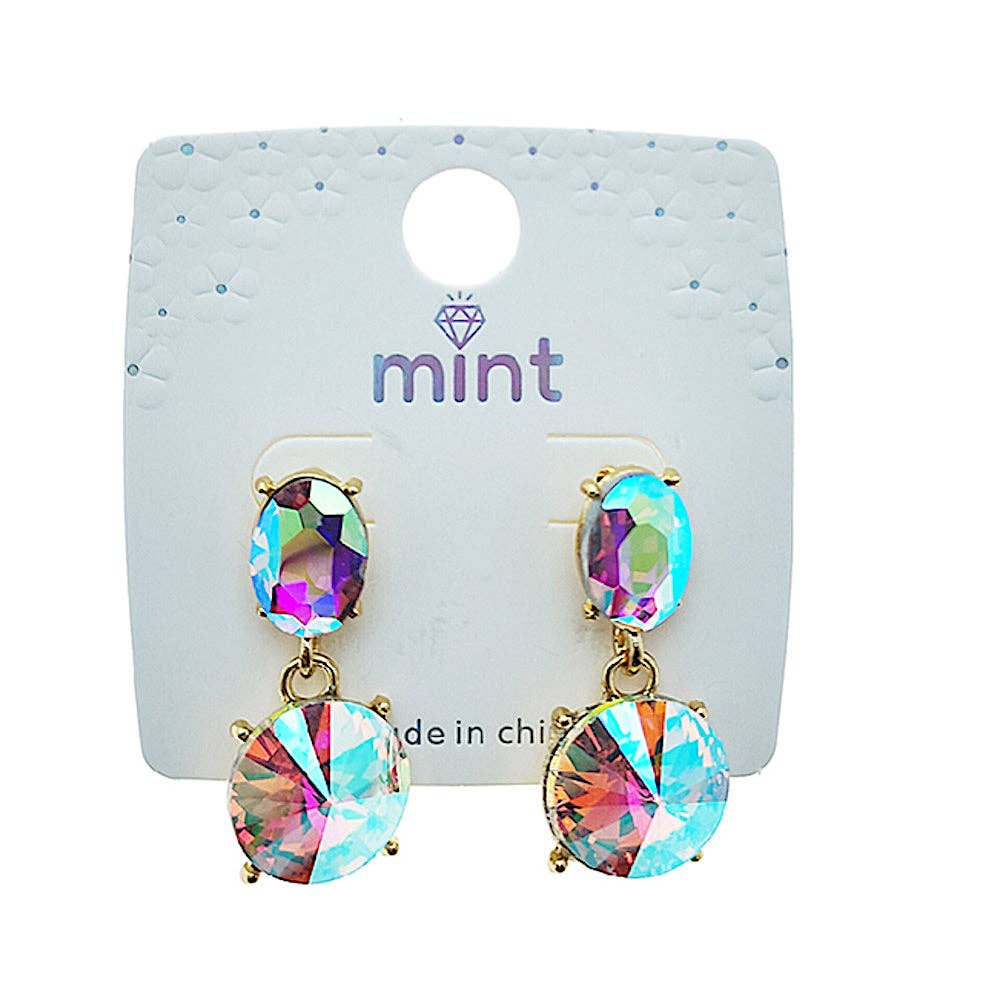 Atlas Fashion – Engroshandel Hængeøreringe og creoløreringe – Rivoli skåret krystalørering0