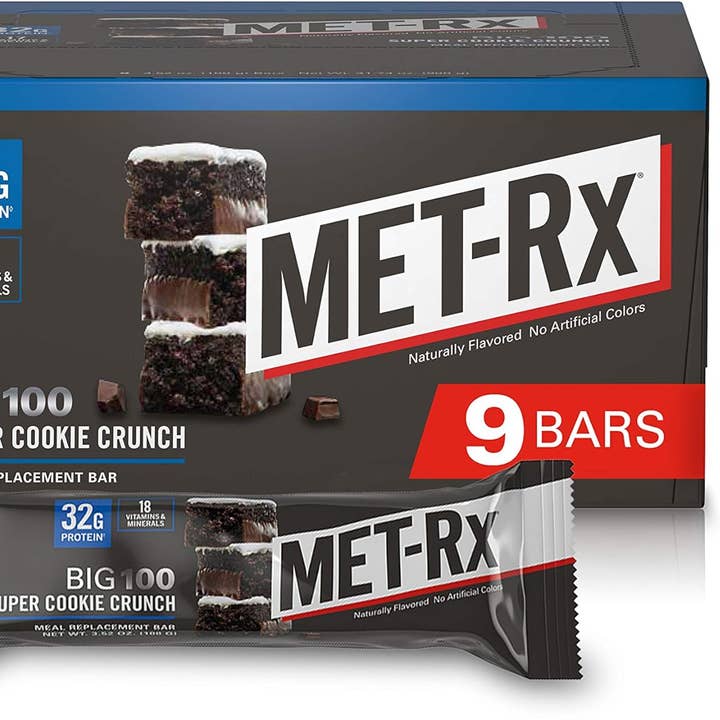Barre Protéinée Met-RX Super Cookie Crunch 3,52 oz 9 unités pour la vente par Snacky Candy