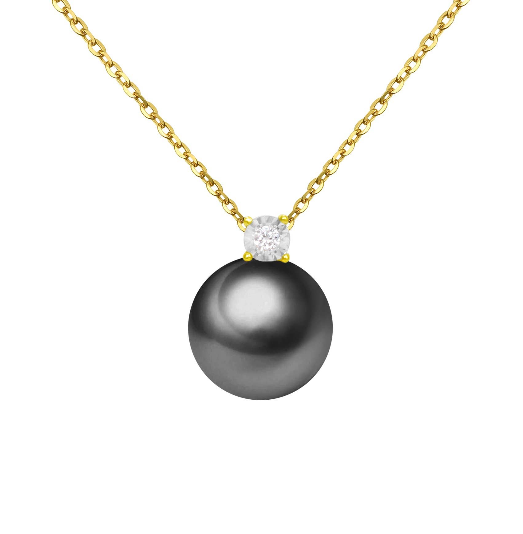 Timeless Pearl - Wholesale Pendant/Charm Necklace - G18k Oversized Pearl and Diamonds Pendant6