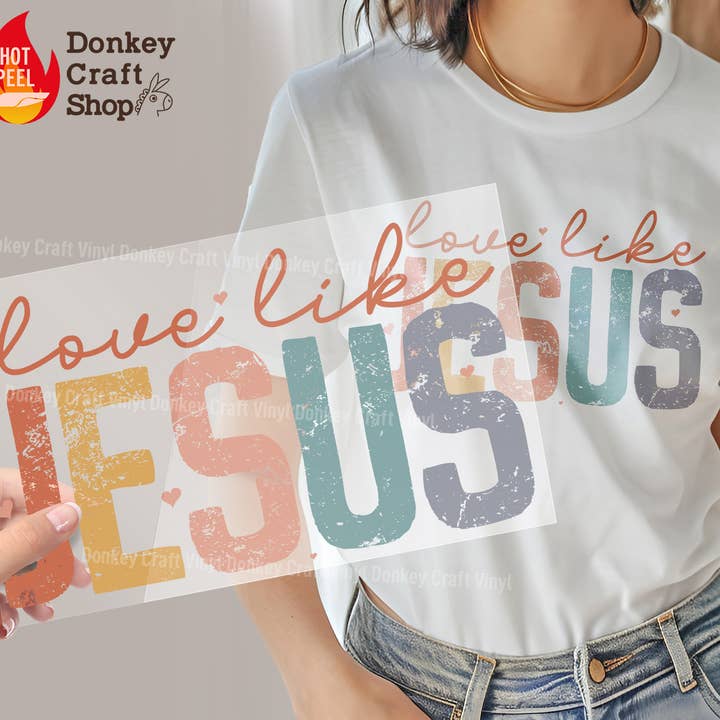 Christian Jesus DTF Transfers, Ready to press for wholesale by Donkey Craft