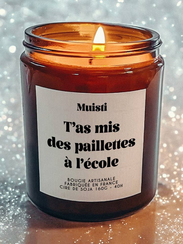 Geurkaars - Je hebt glitters op school gebracht voor wholesale door Muisti