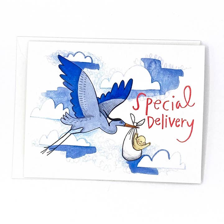Special Delivery Notecard for wholesale by Katie Eberts Illustration