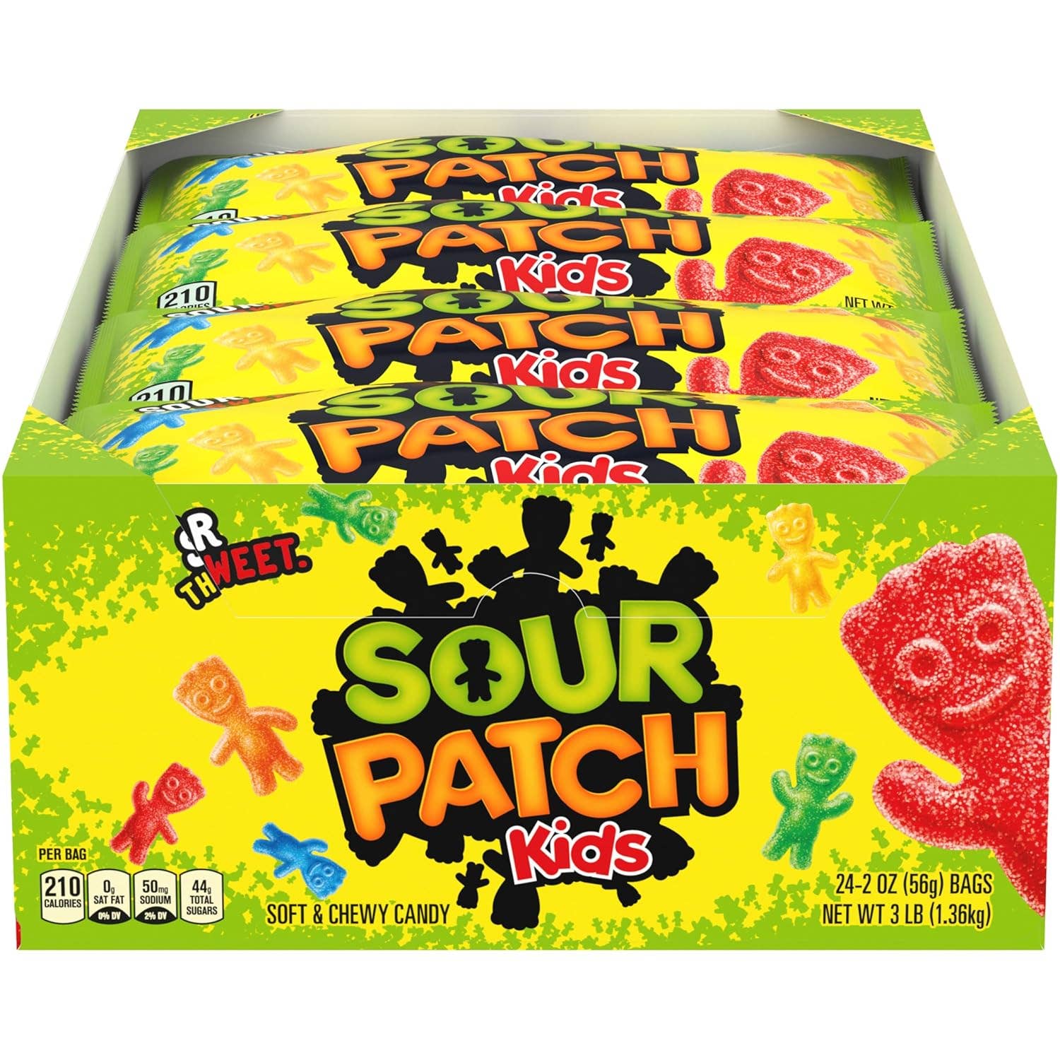 Horizon Top Market - Wholesale Hard Candy - SOUR PATCH KIDS Soft & Chewy Candy, 24 - 2 oz Bag2