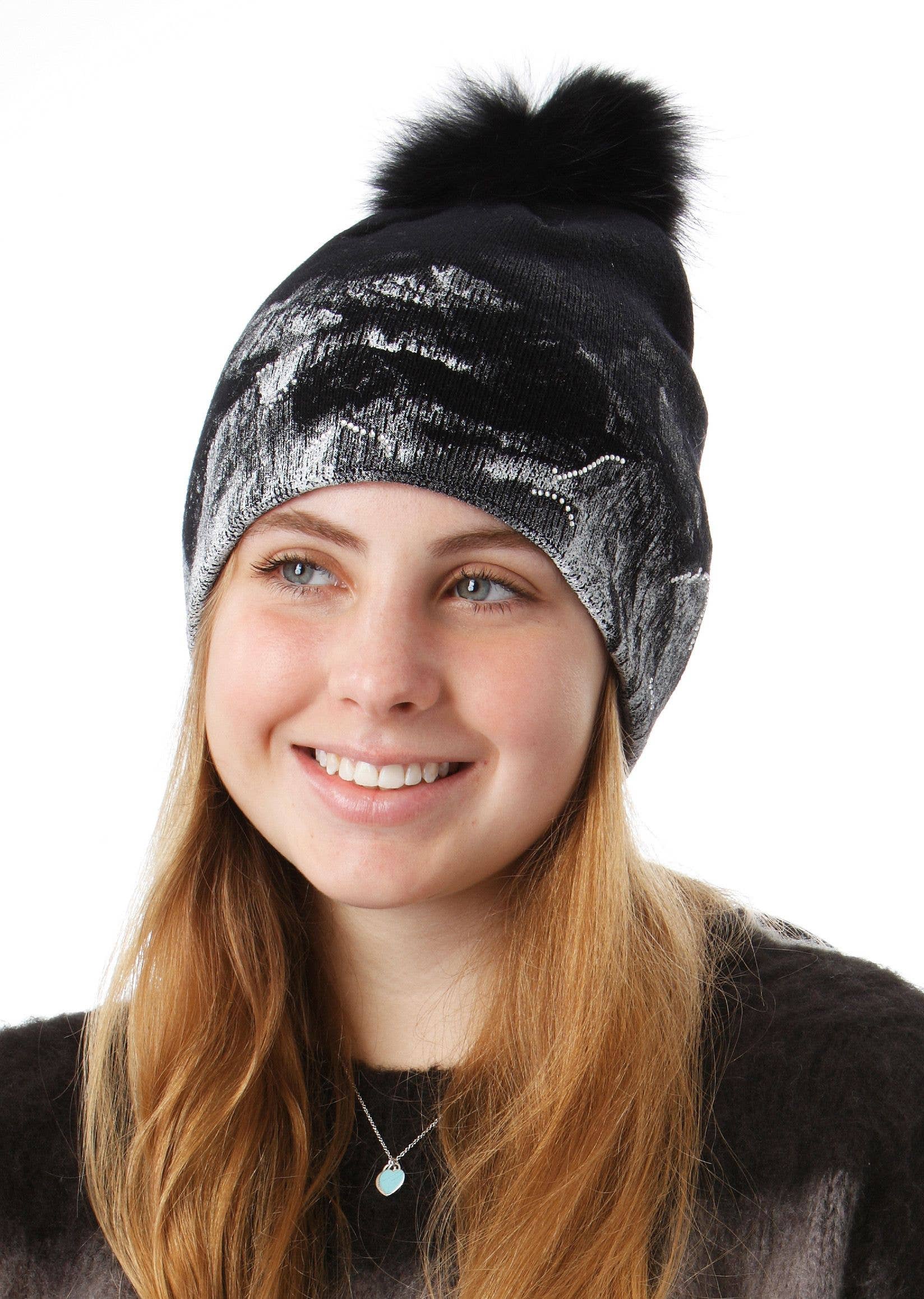 Screamer - Venta al por mayor Gorro de lana - Mujer - Gorro de lana merina de Patagonia con pompón de piel sintética2