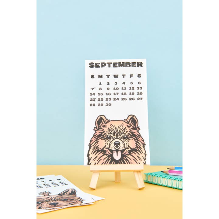 Doggos 2026 Desk Calendar for wholesale by Lucky Dog Design Co.
