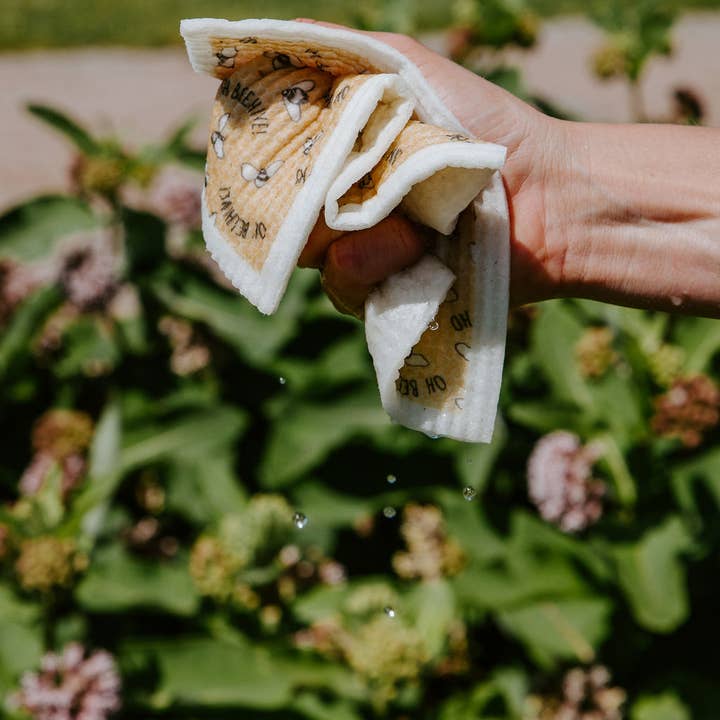 Oh Beehive: Eco Goods Co. - Wholesale Dishcloth - Buzzy Bee Swedish Dishcloth2
