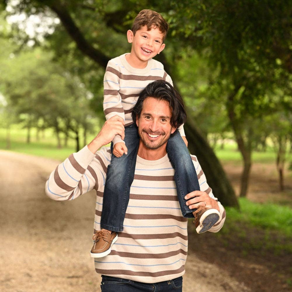 Sugar Bee Clothing - Vendita all'ingrosso Maglione tricot - Bambini - Maglione Mini Tucker Crew - Preppy Stripe1