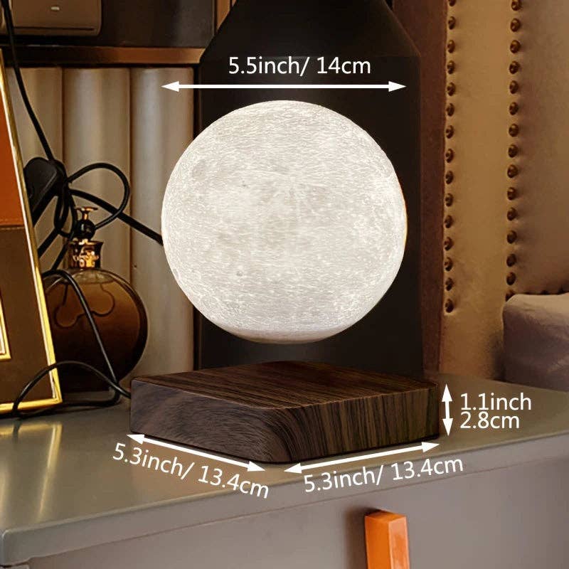 Kiyo Home - Wholesale Accent/Desk Lamp - Levitating Moon Lamp | Floating Moon Lamp | 3-Step LED13
